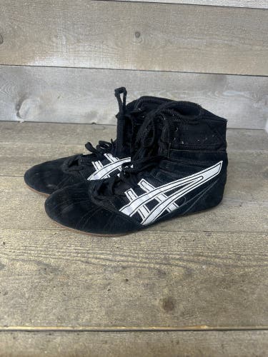 Asics JL204 Shoes Mens Size 10 Black Suede MMA Boxing Wrestling Sneakers