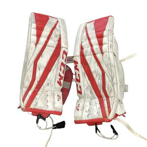 Used CCM E3.9 Goalie Leg Pads Senior White/Black/Red 33" 11613-S000171411