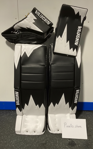 Vaughn Velocity V9 Pro Stock Senior Goalie Leg Pads – 33” +1.5 (Used) (READ DESCRIPTION)