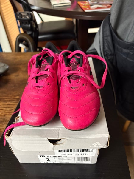 Pink Kids 1Y (Big Kids / Youth) Adidas Goletto VIII Molded Cleats Cleats (Used)