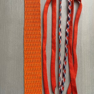 Lacrosse Mesh Kit. Orange Semi hard with shooting strings