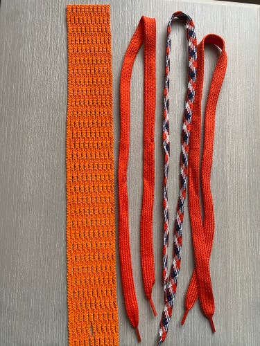 Lacrosse Mesh. Orange 10D. Semi hard with shooting strings