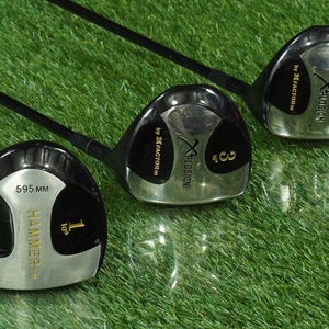 X FACTOR WOODS SET FAIRWAY HAMMER XPLOSION DRIVER, 3+5 WOODS GRAPHITE RH ~ NICE!