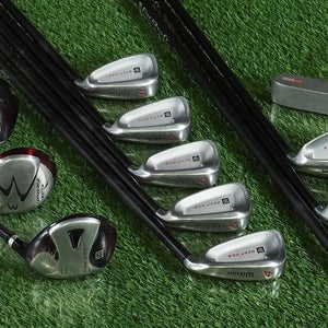 WILSON DEEP RED GOLF SET 12pc. LADIES WOMEN'S  PROLITE+ GRAPHITE RH ~ PINK GRIPS