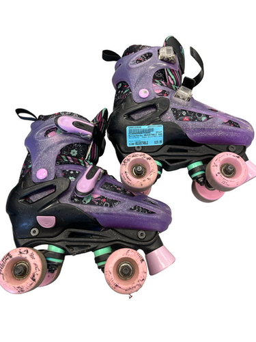Used RollerDerby ADJUSTABLE QUAD Child Roller Quad Skates Purple Adjustable 11682-S000123549