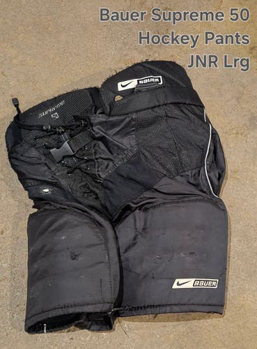 Junior Large Bauer Supreme 50 Hockey Pants (Used)