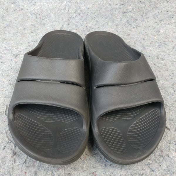 Oofos Ooahh Slides Recovery Sport Sandals Mens Size 10 Shoes Black Slip On