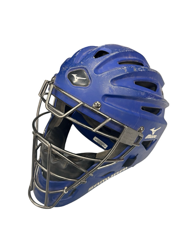 Used Mizuno SAMURAI Catchers Helmet w/Mask Royal Blue MD 11682-S000123031