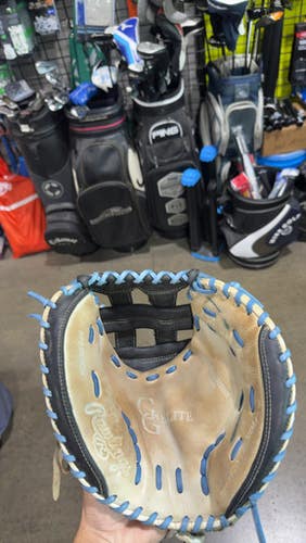 Used Rawlings GG ELITE GGECM33HWB BB/SB Catchers RH Throw White 33" 11605-S000206214