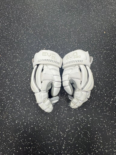 Used Warrior EVO PRO Lacrosse Gloves Mens White LG 11849-S000033555