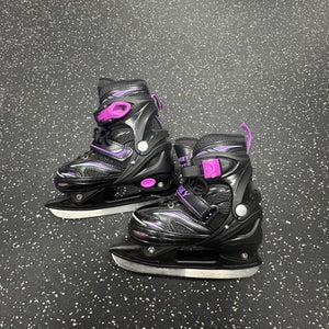 Used OBENSKY ADJ SKATES 11C-1C Girls Softboot Skate Black Adjustable 11849-S000033553