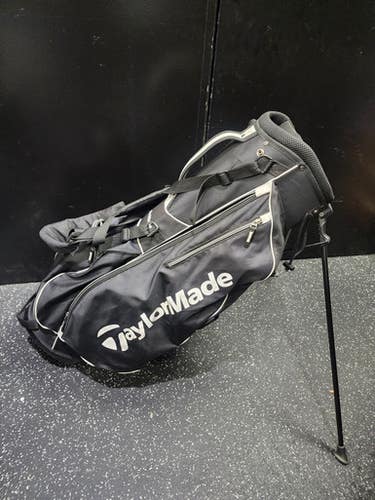 Used Taylormade FLEX TECH BAG Mens Stand Bag Black And White 11849-S000033531