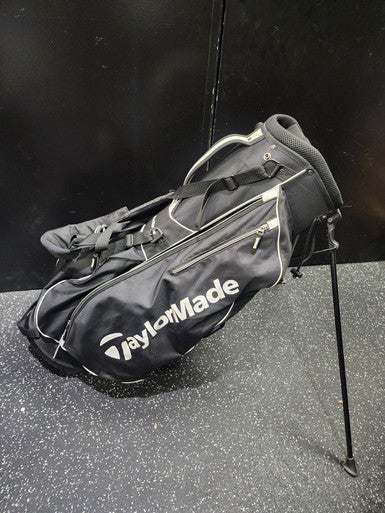 Used Taylormade FLEX TECH BAG Mens Stand Bag Black And White 11849-S000033531
