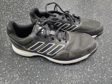 Used Adidas Mens Golf Shoes Black And White Senior 11.5 11849-S000033530