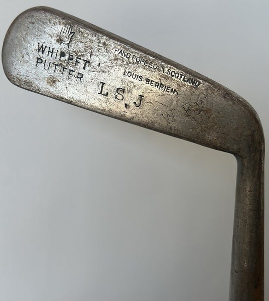 Louis Berrien Antique Hickory Shaft Whippet Putter Hand Forged in Scotland 34"