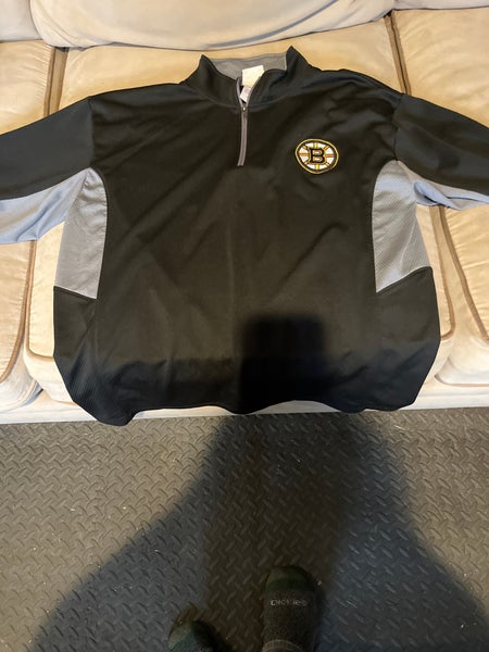 Black XL Men's Bruins half zip Shirt (New)