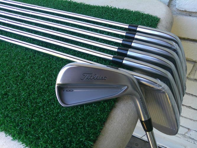 Titleist 2025 Forged T100 (4i-PW) Iron Set w/ True Temper AMT White Stiff Shafts