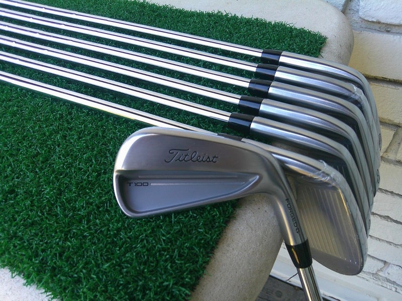 Titleist 2025 Forged T100 (4i-PW) Iron Set w/ True Temper AMT White Stiff Shafts