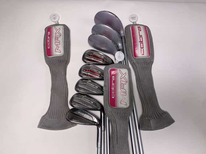 Cobra MAX Hybrid Iron Set 4-PW+SW White Tie X4 Ladies Graphite Womens RH HC