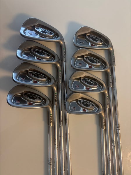 Ping i15 Green Dot Iron Set 4-W, UW, Stiff Flex Right Hand
