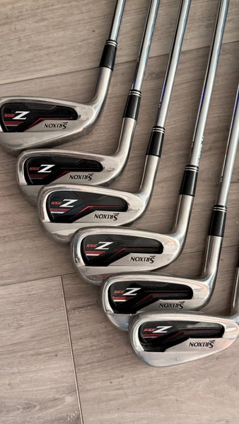 Srixon Z355 LEFT HANDED Iron Set of SIX 4 5 6 7 8 P Steel Shaft NS Pro 950GH Reg