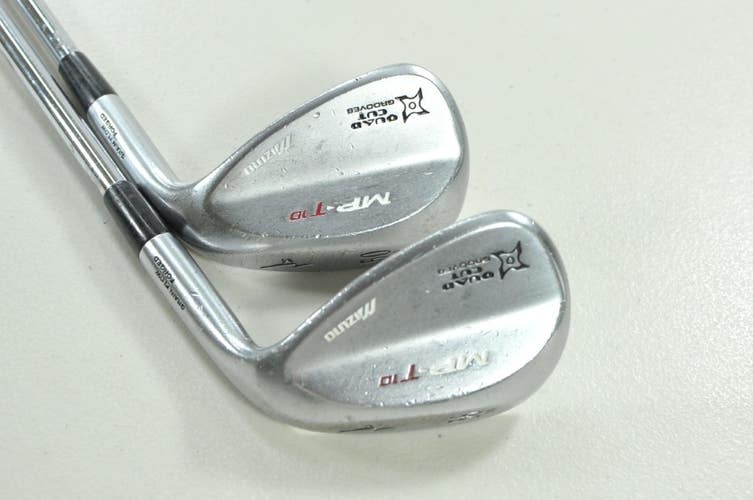 Mizuno MP T-10 White Satin 50*, 56* Wedge Set Right DG Wedge Flex Steel # 205869