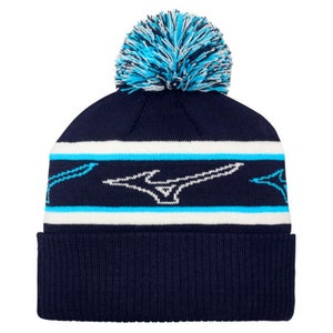 NEW Mizuno Tour Knit Pom Navy Golf Beanie