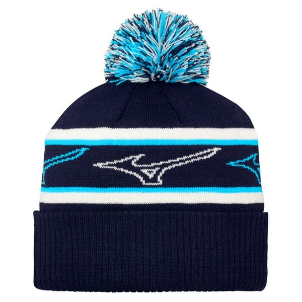 NEW Mizuno Tour Knit Pom Navy Golf Beanie