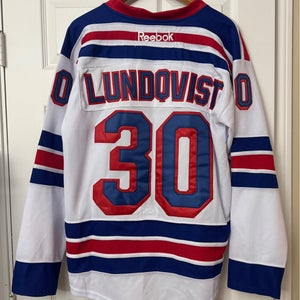 New Reebok New York Rangers Henrik Lundqvist #30 Jersey sz 48 w/ Fight Strap