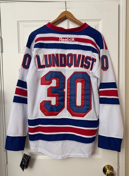 New Reebok New York Rangers Henrik Lundqvist #30 Jersey sz 48 w/ Fight Strap