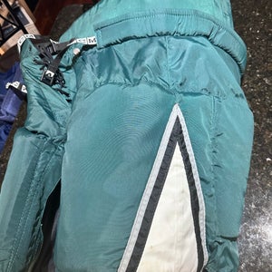 Custom Men's Senior XL CCM HP610 Green w/white & black stripe Hockey Pants Pro Stock (Used)