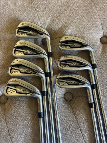 Callaway XR Pro Iron Set 4-PW KBS Tour V 90g Stiff Flex STD READ
