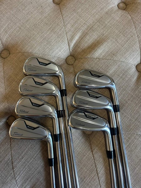 Titleist 2021 T200 Iron Set 4-PW AMT Tour White S300 Stiff Flex +1/4″ NICE