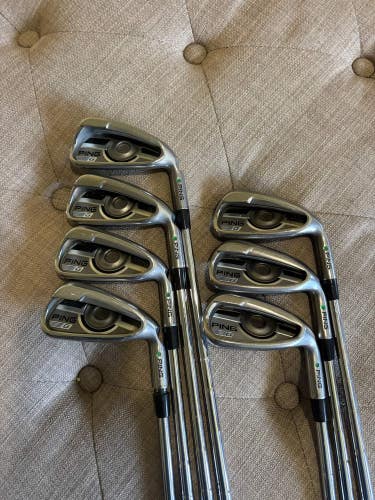 Ping 2016 G Iron Set 4-PW Green Dot CFS Distance Extra Stiff Flex +1/2 NICE
