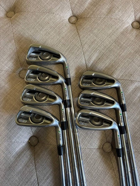 Ping 2016 G Iron Set 4-PW Green Dot CFS Distance Extra Stiff Flex +1/2 NICE
