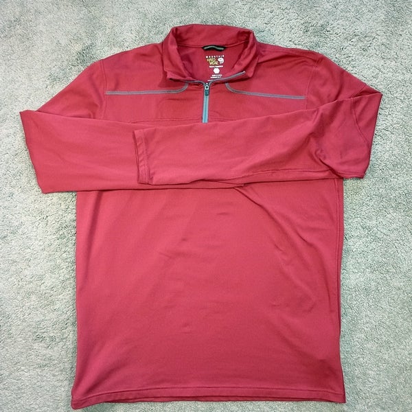 Mountain Hardwear Men’s Medium Red 1/4 Zip Outdoor Performance Pullover