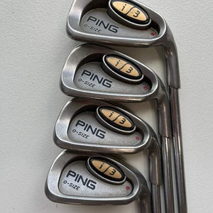 Ping i3 O-size Oversize Iron Set 7-PW Red Dot Cushin JZ Regular Flex +1/4″ NICE