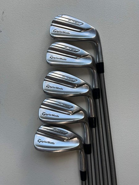 Taylormade P790 2019 Iron Set 6-PW Steelfiber i125 CW Stiff Flex +1.25″ NICE