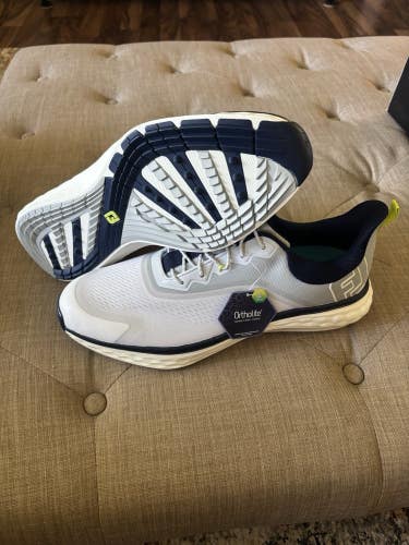 FootJoy Quantum Men’s Golf Shoe Size 15 White/Grey/Blue NEW