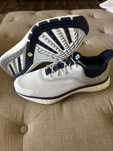 FootJoy Quantum Men’s Golf Shoe Size 13 White/Grey/Blue NEW
