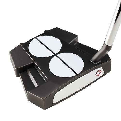 LEFT HANDED ODYSSEY ELEVEN 2-BALL TOUR LINED SLANT PUTTER 35 IN STROKE LAB 3GEN RED
