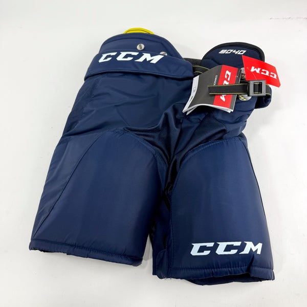 New CCM Navy Tacks 9040 Pants | Junior L | #191520268671