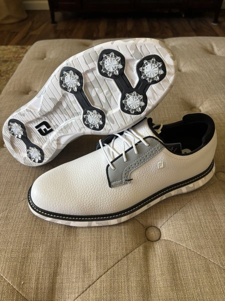 FootJoy Traditions Blucher Men’s Golf Shoes White/Grey Camo Size 10.5 NEW