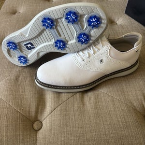 FootJoy Traditions Men’s Golf Shoes White Size 10.5 NEW
