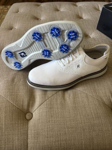 FootJoy Traditions Men’s Golf Shoes White Size 10.5 NEW