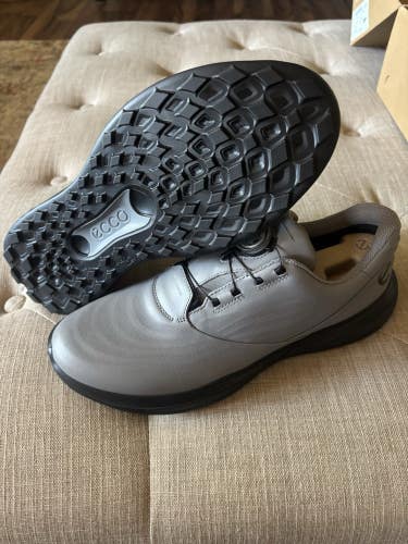 ECCO Golf Lt1 BOA Men’s Golf Shoes Grey Size 10-10.5 NEW