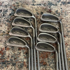 Ping Eye 2 Iron Set 3-PW Black Dot Steel Stiff Flex -1/4 READ