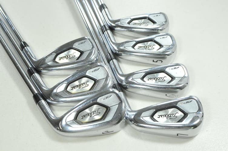 Titleist 718 AP3 4-PW Iron Set Stiff Flex Right AMT Black S300 Steel # 205605