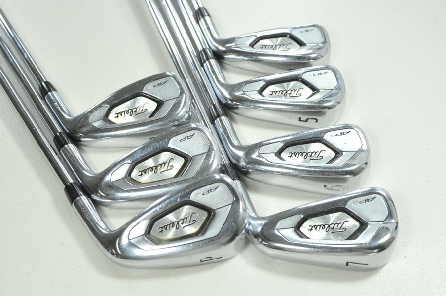 Titleist 718 AP3 4-PW Iron Set Stiff Flex Right AMT Black S300 Steel # 205605