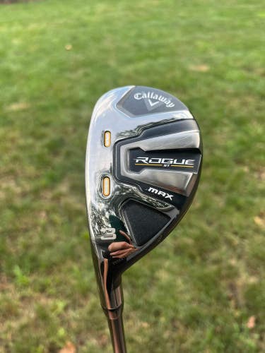 Callaway Rogue ST Max 3 Hybrid Tensei AV Blue Stiff Flex Lefty 40.25 +HC NICE